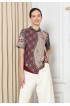 Lyne Halim Blouse Batik Dobby Janggan– Atasan Wanita Formal Modern, BLO-3430